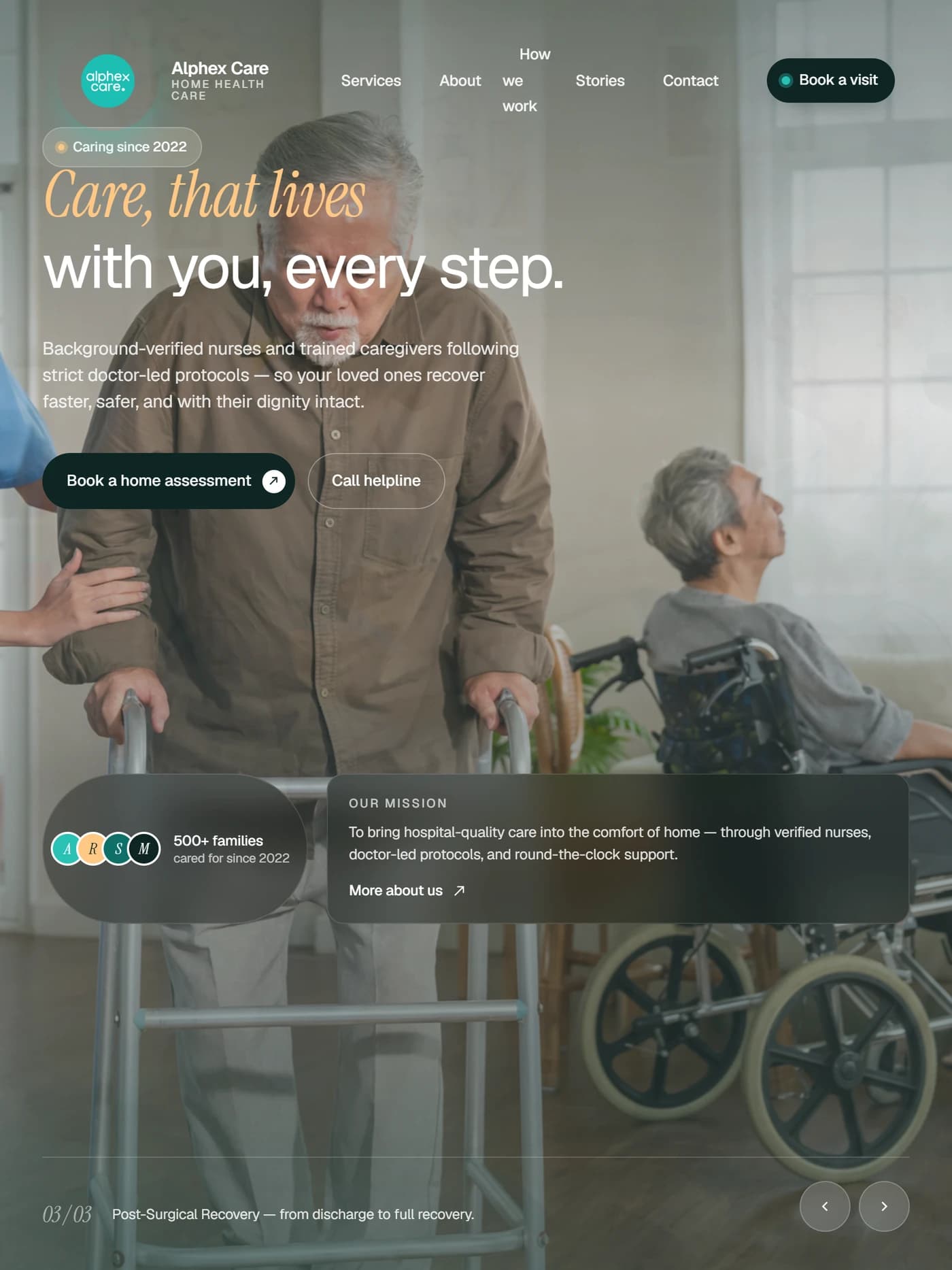 Alphex Care tablet view