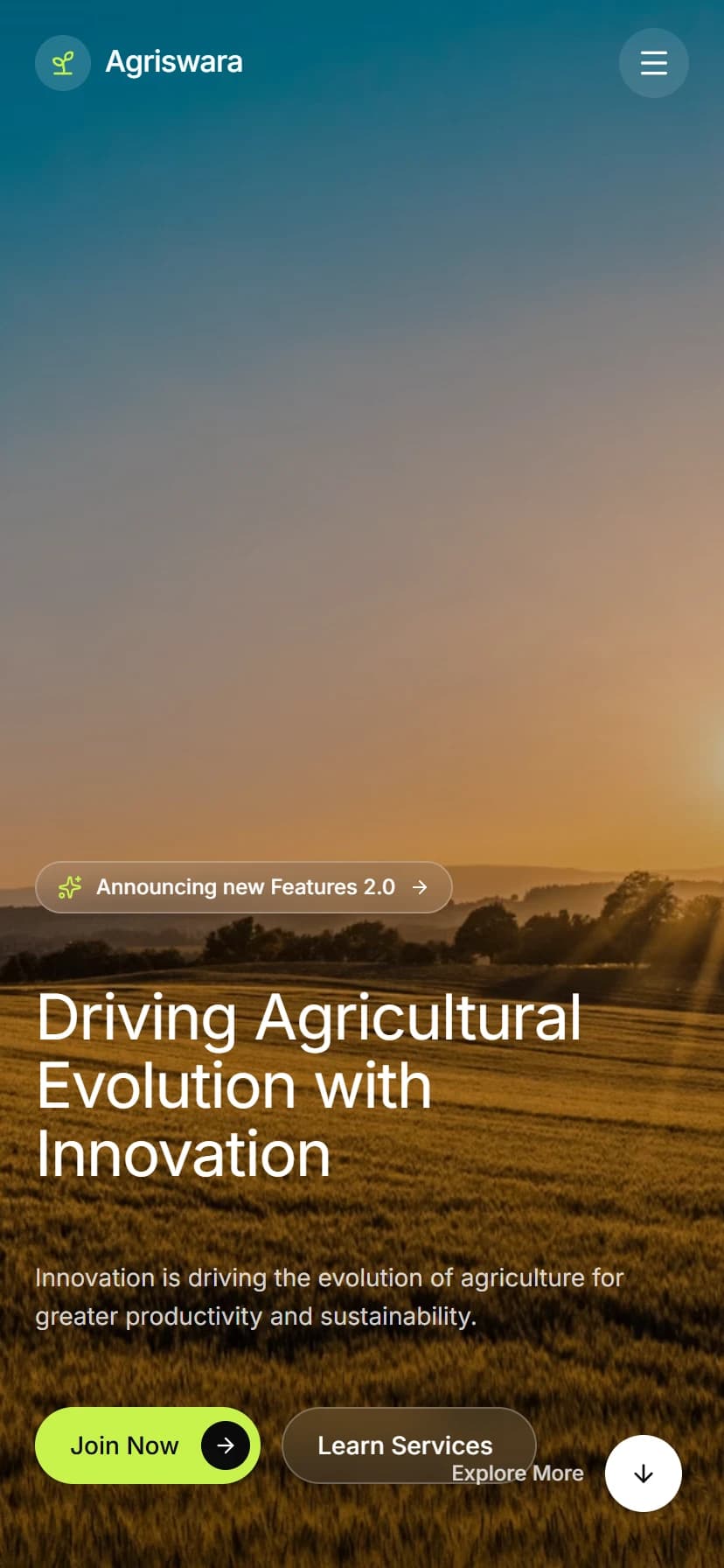 Agriswara mobile view