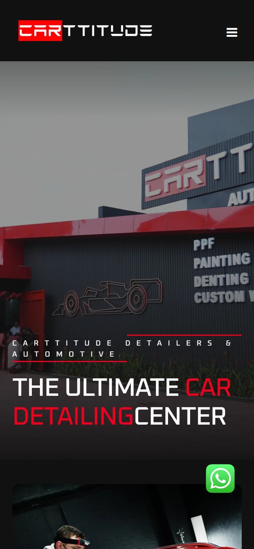 Carttitude Detailers mobile view
