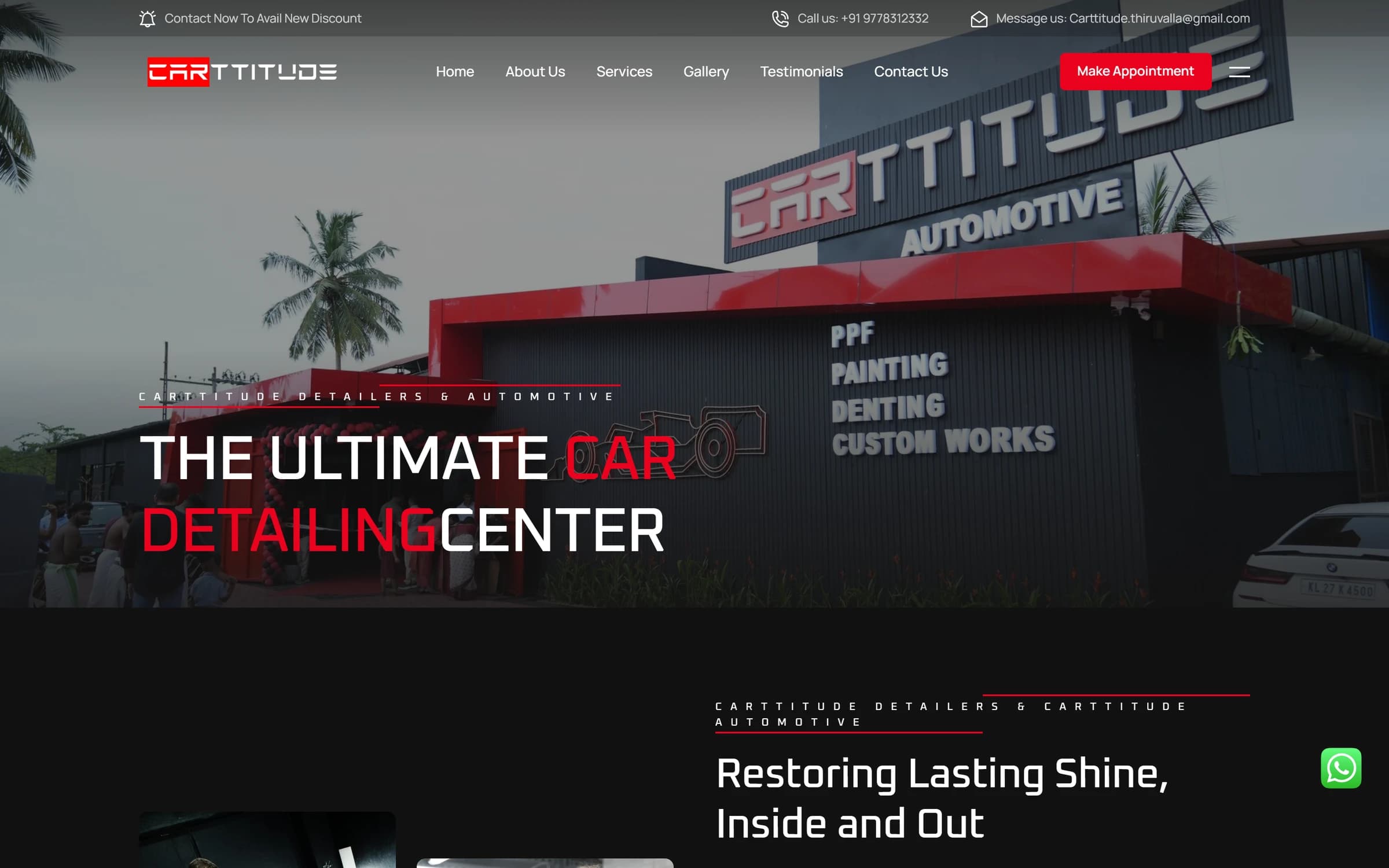 Carttitude Detailers homepage
