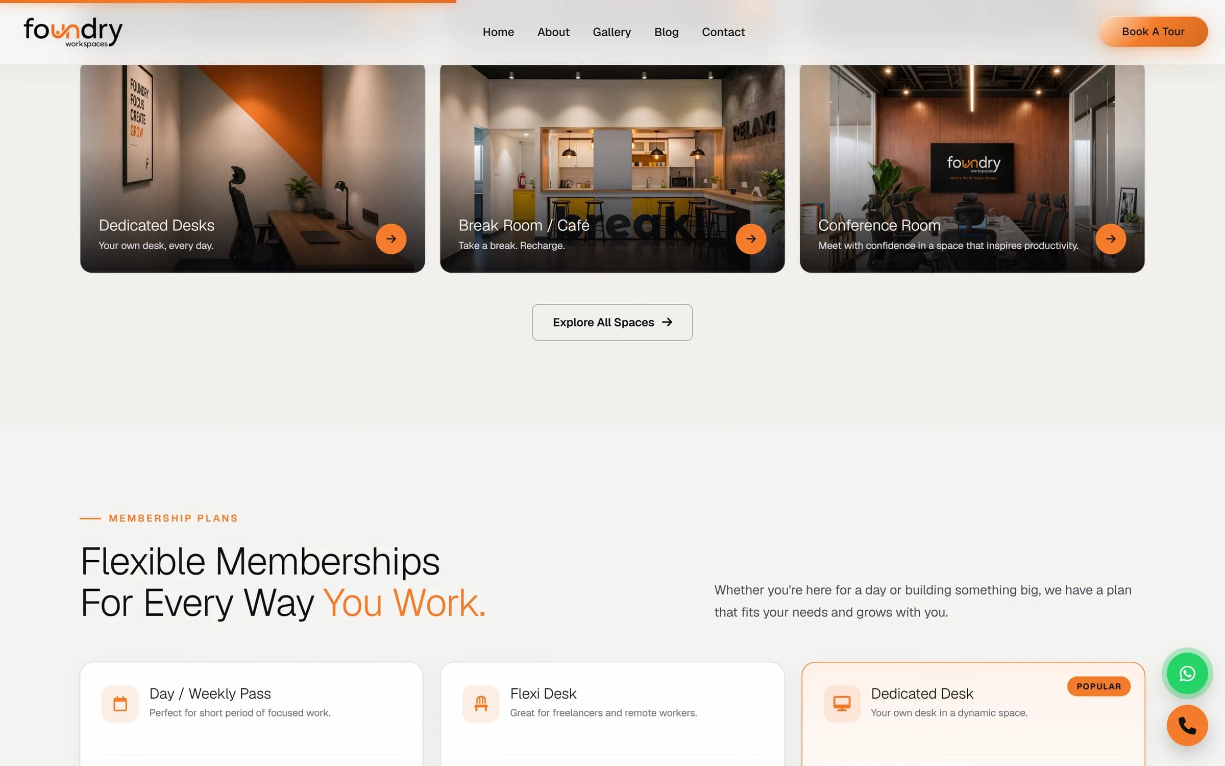 Foundry Workspaces interior page